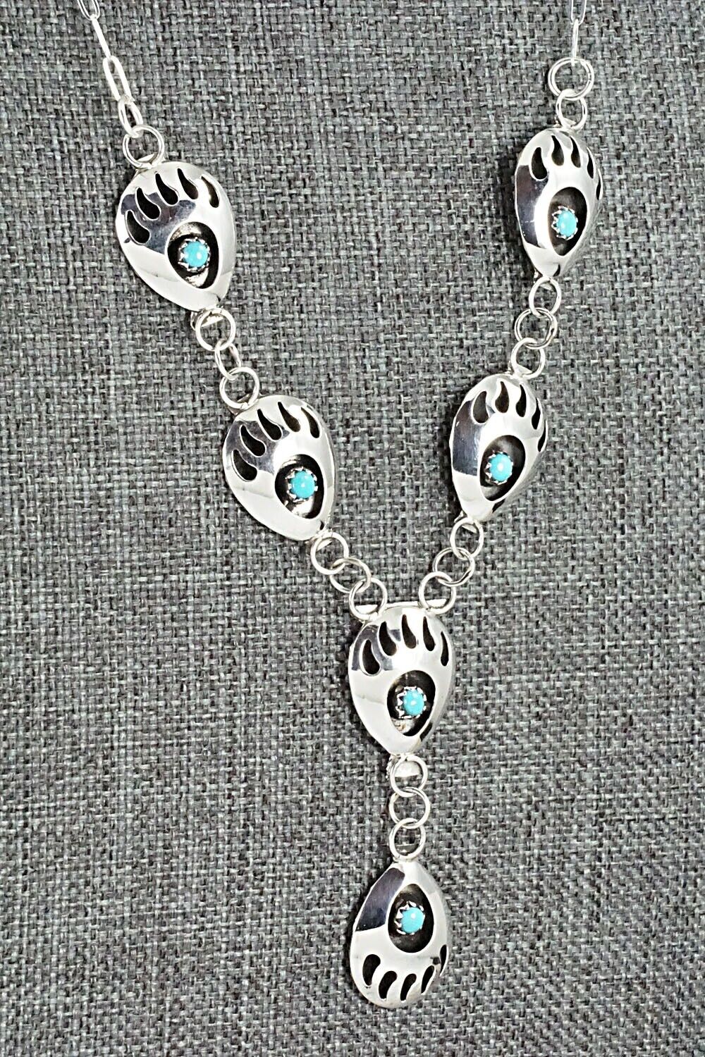 Turquoise & Sterling Silver Necklace - Leta Parker