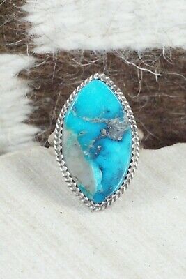 Turquoise and Sterling Silver Ring - Selina Warner - Size 6.75