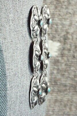 Turquoise & Sterling Silver Earrings - Leander Tahe