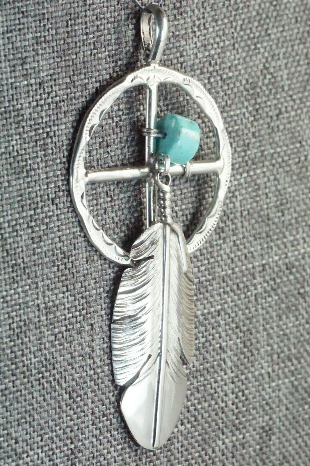 Turquoise & Sterling Silver Pendant - Ben Begay