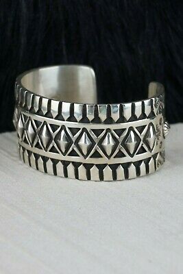 Navajo Sterling Silver Bracelet - Elvira Bill - High Lonesome Trading