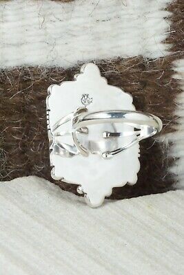 Spiny Oyster & Sterling Silver Ring - Daniel Benally - Size 9