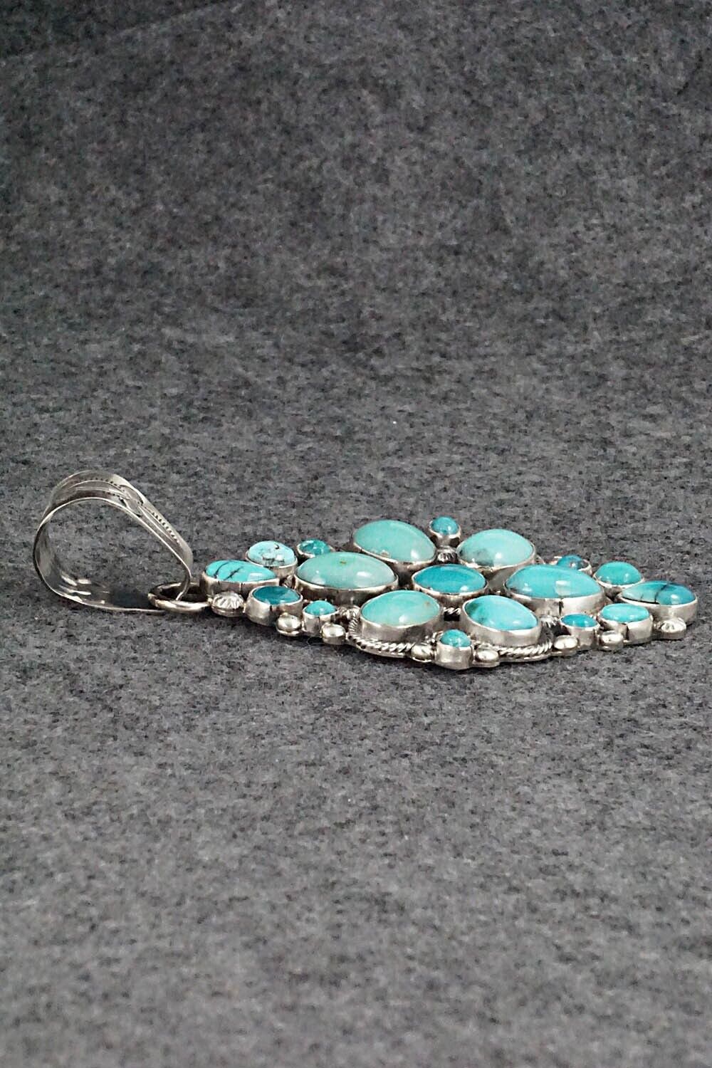 Turquoise and Sterling Silver Pendant - Annie Hoskie