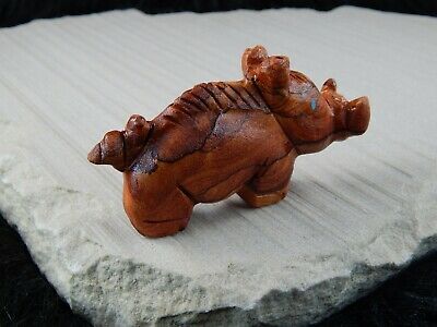 Hog Zuni Fetish Carving - Louise Ponchuella - High Lonesome Trading