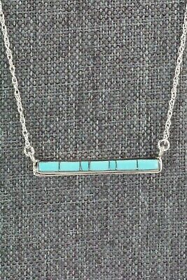 Turquoise & Sterling Silver Necklace - Rolanda Natachu