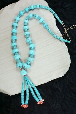 Turquoise & Spiny Oyster Necklace - Lupe Lovato