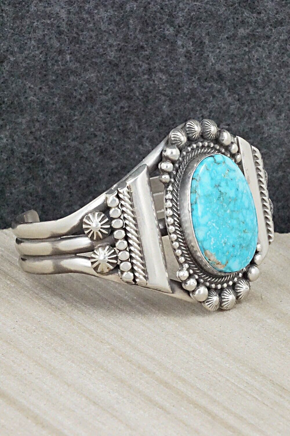 Turquoise & Sterling Silver Bracelet - Tom Lewis