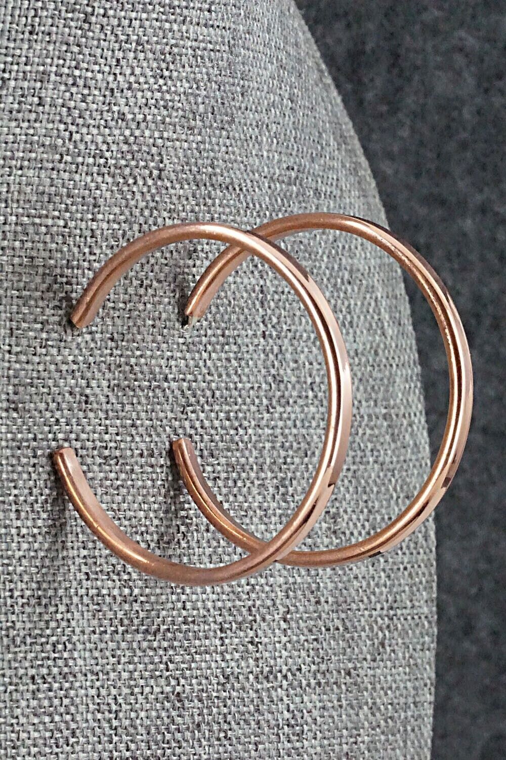 Copper Hoop Earrings - Elaine Tahe