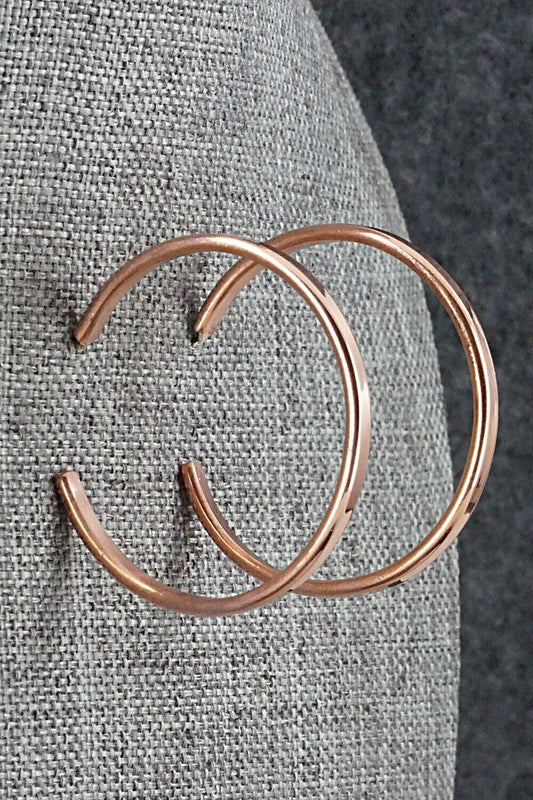 Copper Hoop Earrings - Elaine Tahe