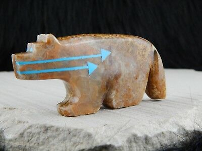 Bear - Zuni Fetish - Bernard Laiwakete - Zuni Bear Carving - Native American - High Lonesome Trading