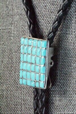 Turquoise & Sterling Silver Bolo Tie - Caroline Malani