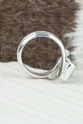 Turquoise & Sterling Silver Ring - Bobby Platero - Size 8.5
