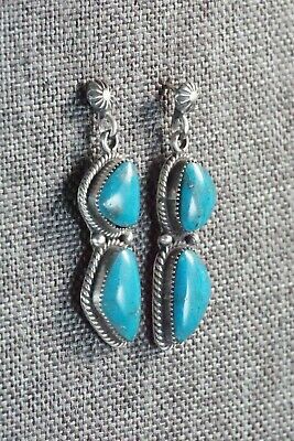 Navajo Turquoise & Sterling Silver Earrings - Annie Spencer
