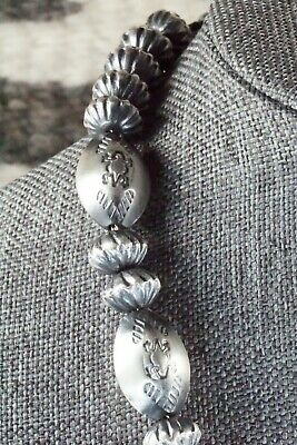 Sterling Silver Navajo Pearl Necklace - Preston Haley - High Lonesome Trading