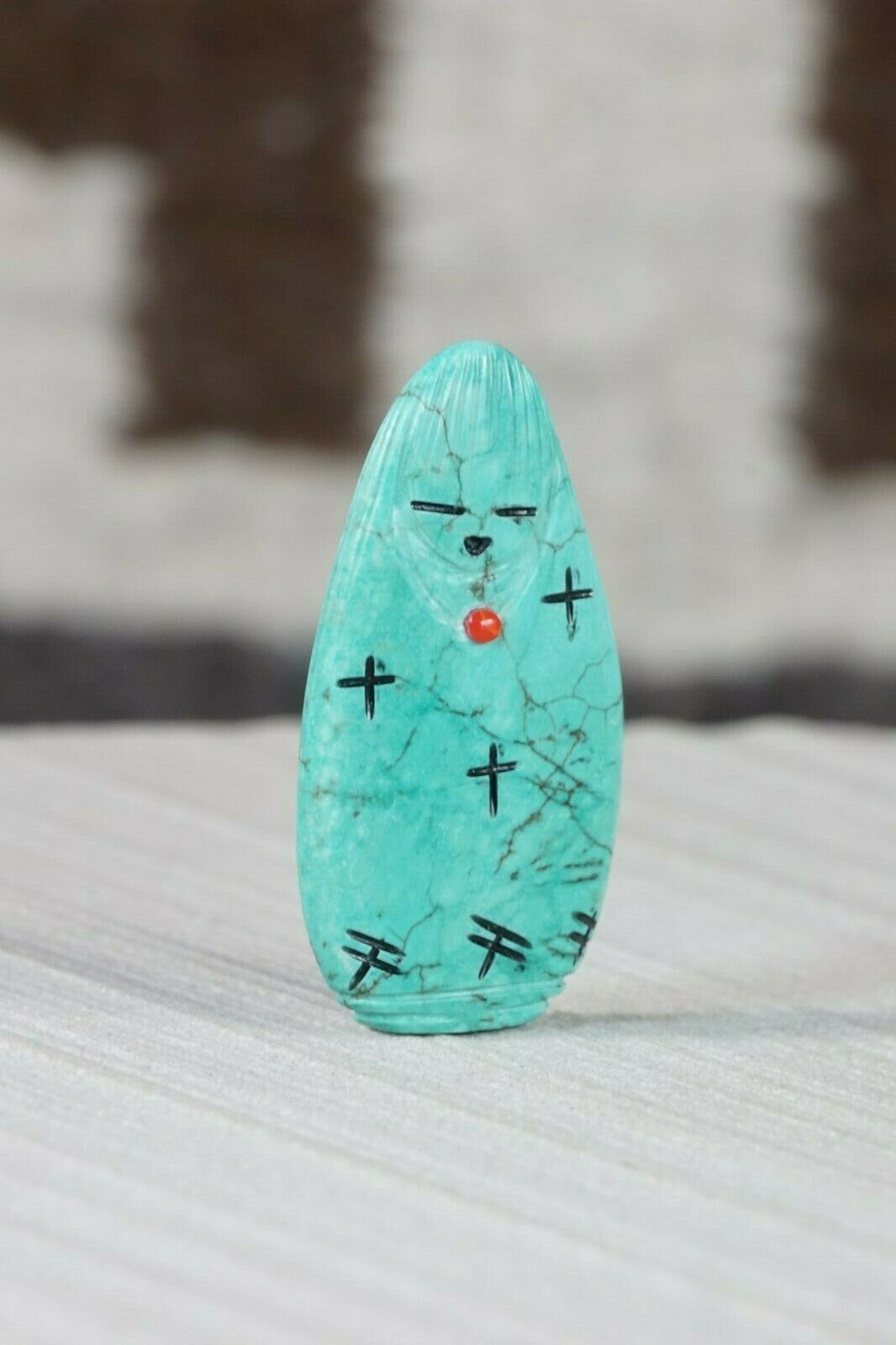 Corn Maiden Zuni Fetish Carving - Stuart Quandelacy - High Lonesome Trading