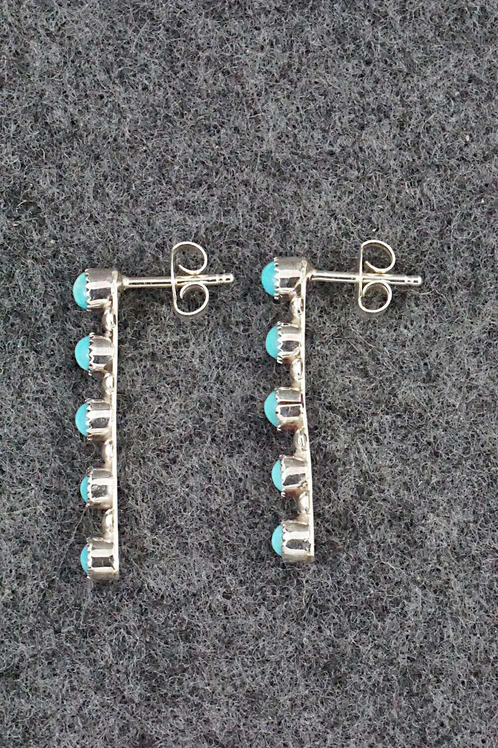 Turquoise & Sterling Silver Earrings - Kenneth Hughte