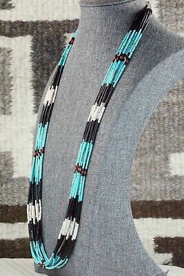 Santo Domingo Turquoise, Coral and Shell Necklace - Esquipula Tenorio