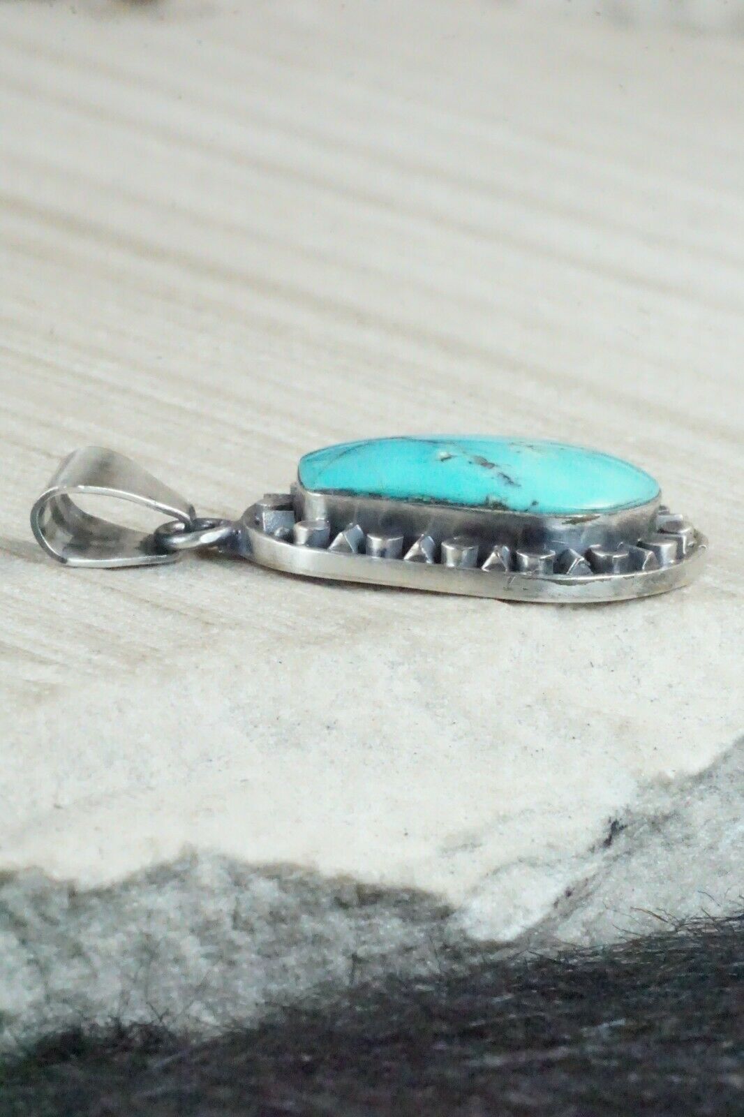Turquoise and Sterling Silver Pendant - Sharon McCarthy