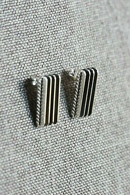 Navajo Sterling Silver Earrings - Johnson Yazzie - High Lonesome Trading