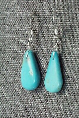 Turquoise & Sterling Silver Earrings - Navajo