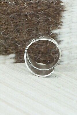Turquoise, Coral & Sterling Silver Ring - Jolene Jazzie - Size 7