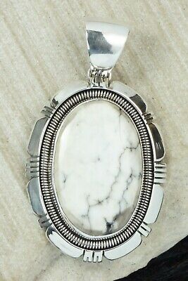 White Buffalo & Sterling Silver Pendant - Wydell Billie