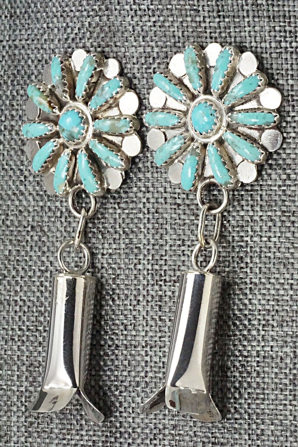 Turquoise & Sterling Silver Earrings - Lavell Byjoe