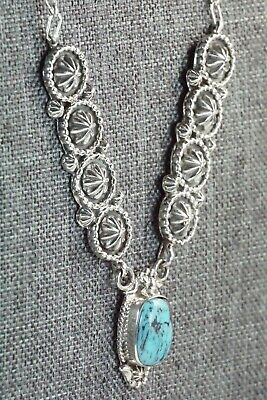 Turquoise & Sterling Silver Necklace - Bobby Platero