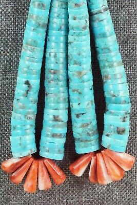 Turquoise & Spiny Oyster Necklace - Lupe Lovato