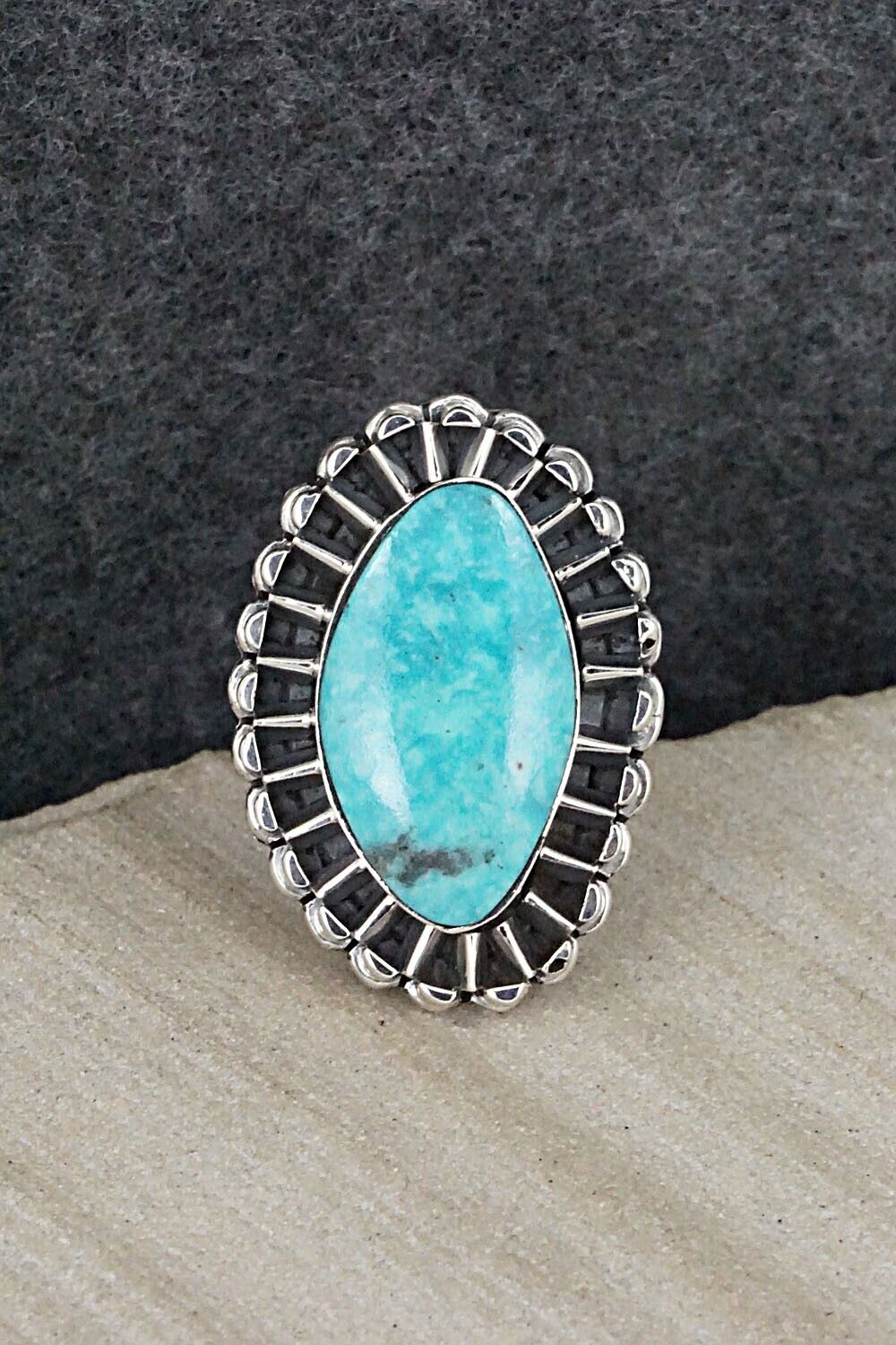 Turquoise & Sterling Silver Ring - Jimson Belin - Size 6