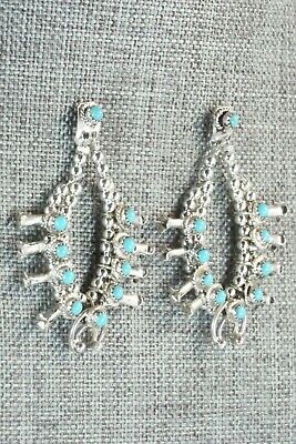 Turquoise & Sterling Silver Earrings - Larry Curley
