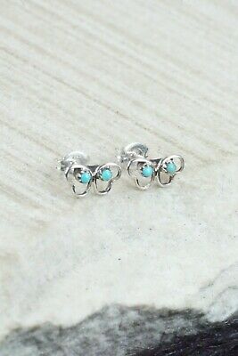 Turquoise & Sterling Silver Earrings - Dorothy Natachu