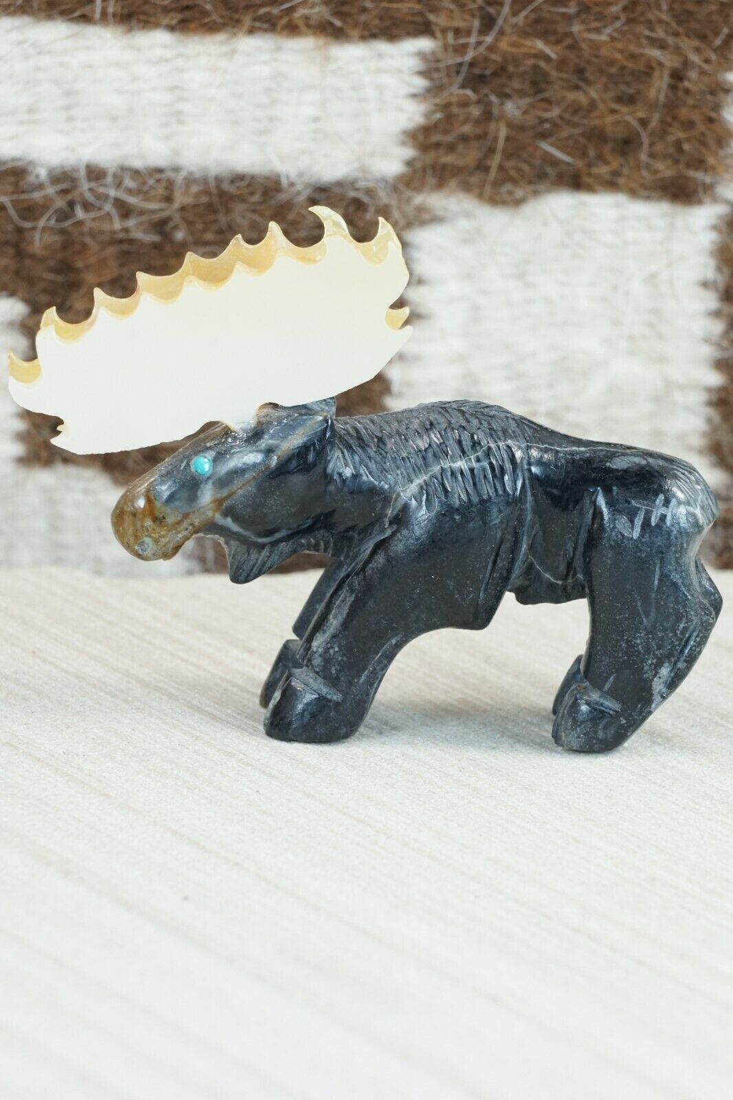 Moose Zuni Fetish Carving - Jonas Hastito