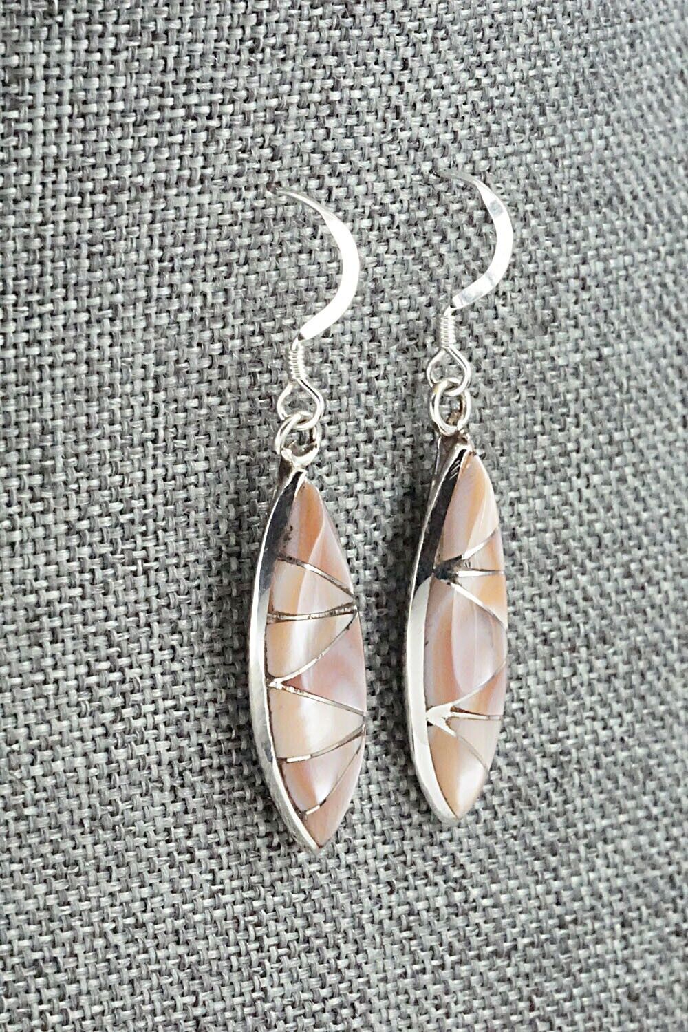 Mother of Pearl & Sterling Silver Earrings - Evelyn Mahkee