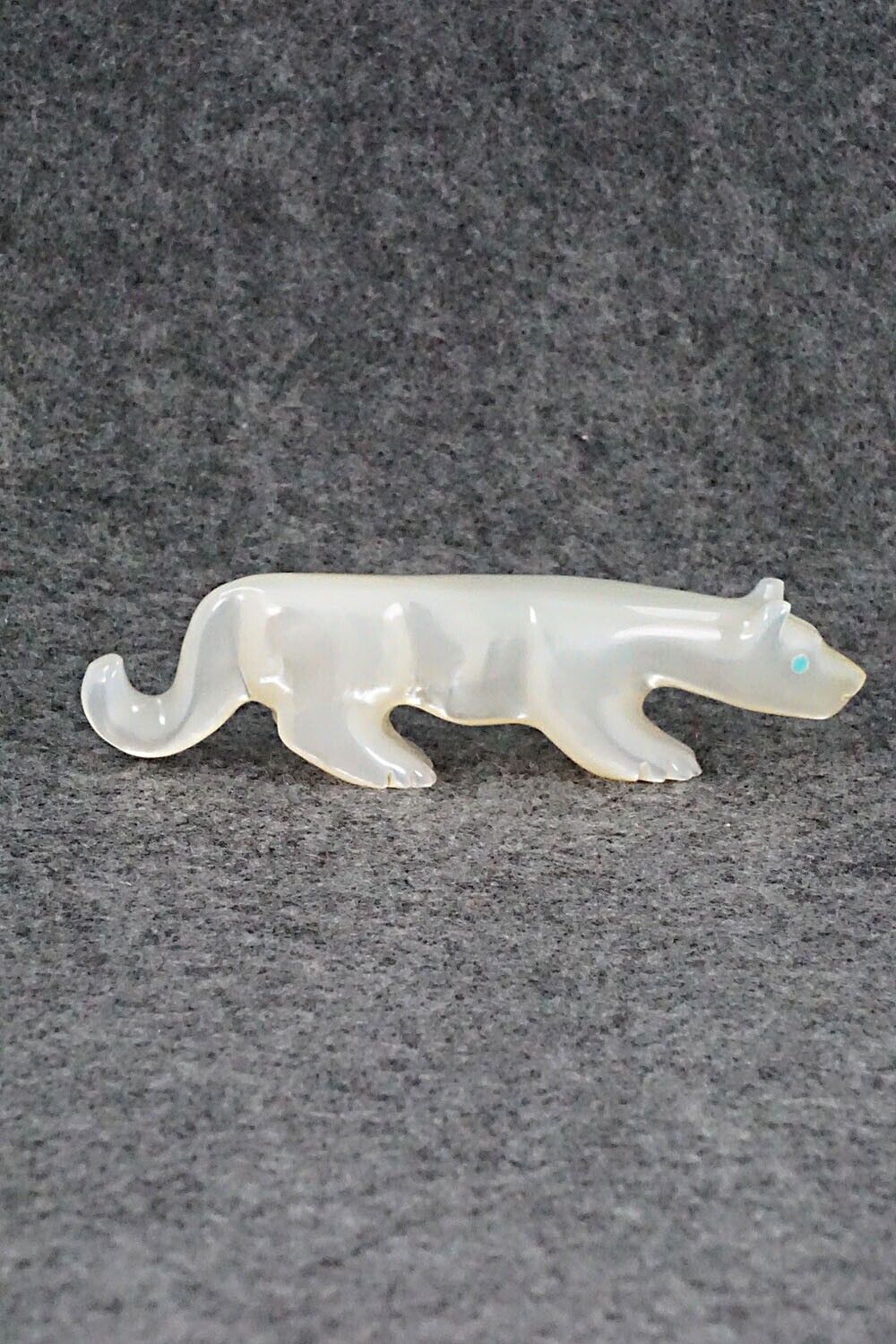 Mountain Lion Zuni Fetish Carving - Andres Quandelacy