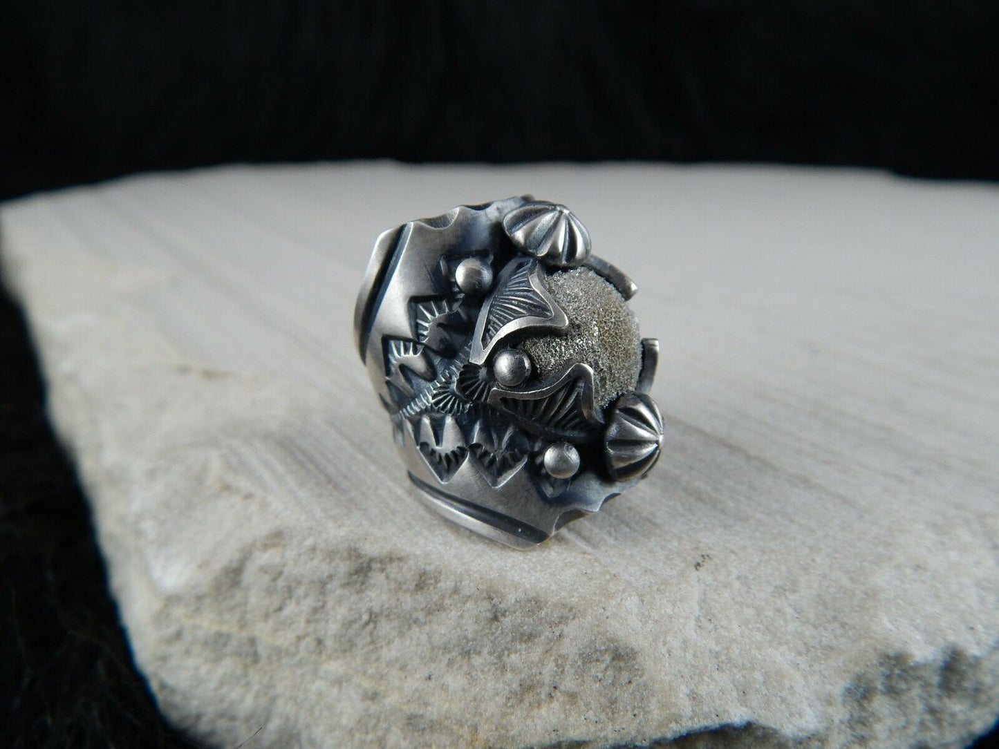 Navajo Sterling Silver Ring - Delbert Gordon - Native American - Size 7.5 - High Lonesome Trading