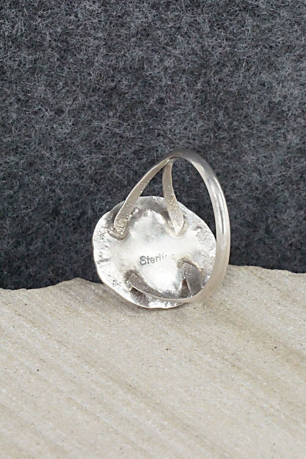 Turquoise & Sterling Silver Ring - Freda Martinez - Size 8