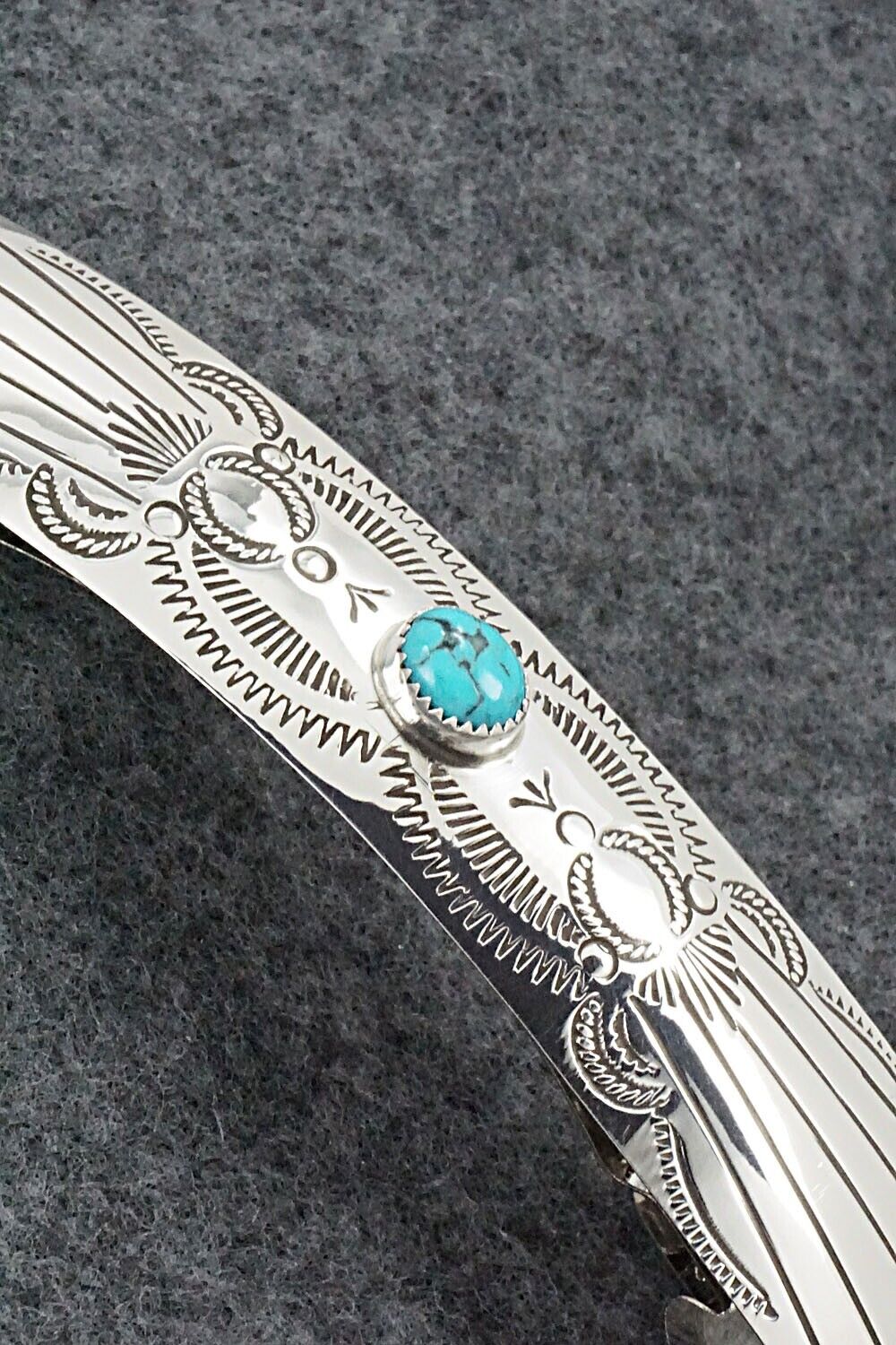 Turquoise & Sterling Silver Hair Barrette - Jolene Begay