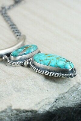 Navajo Turquoise & Sterling Silver Necklace - Raymond Delgarito