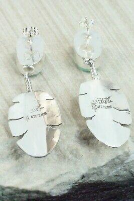 Turquoise & Sterling Silver Feather Earrings - Ben Begay - High Lonesome Trading