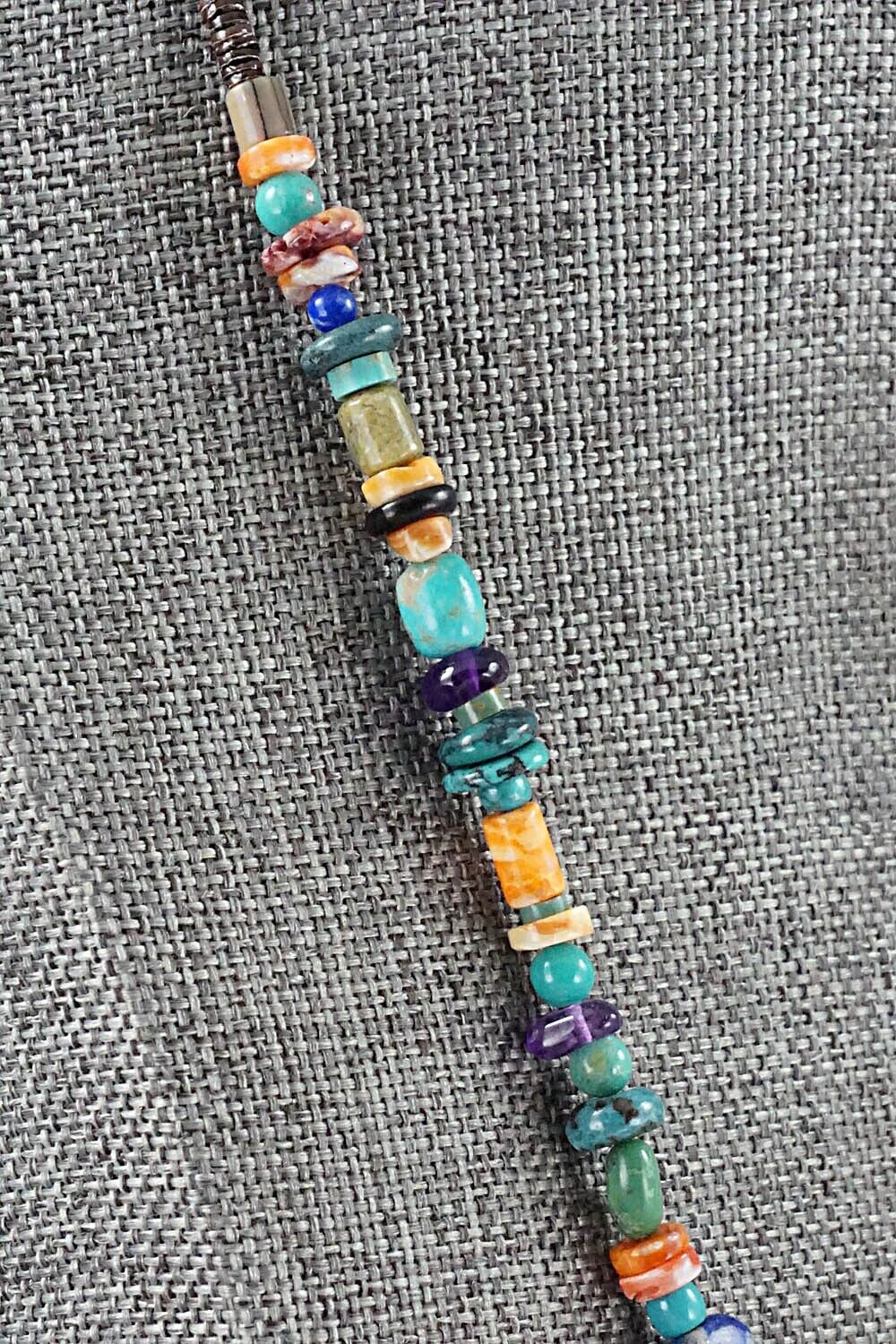 Multi Stone and Sterling Silver Necklace - Helen Tsosie