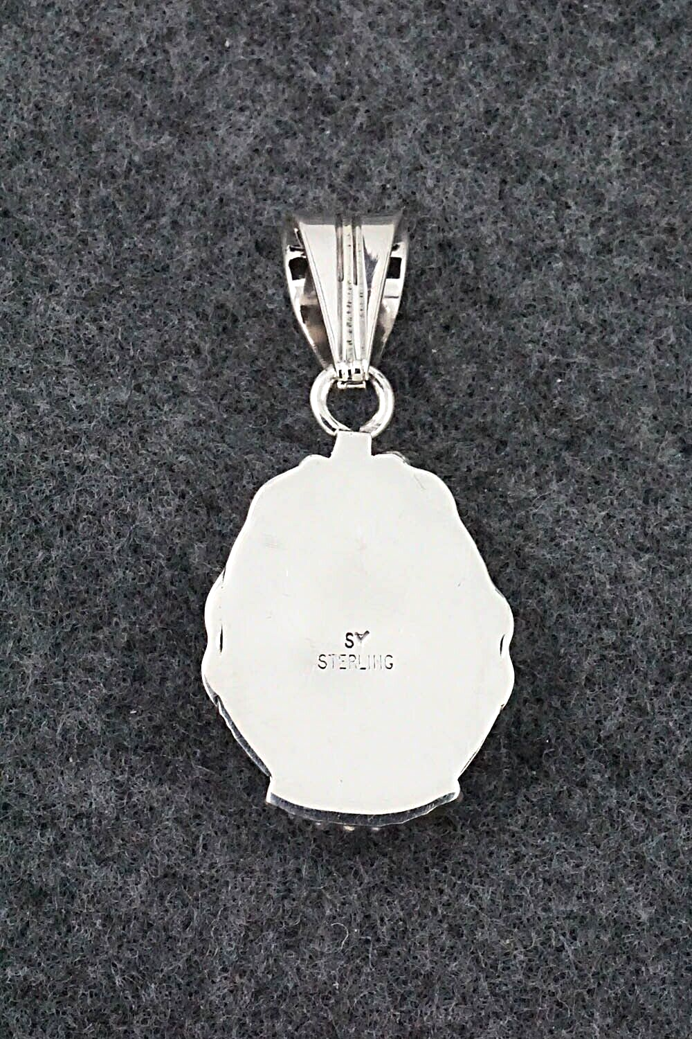 White Buffalo & Sterling Silver Pendant - Samuel Yellowhair