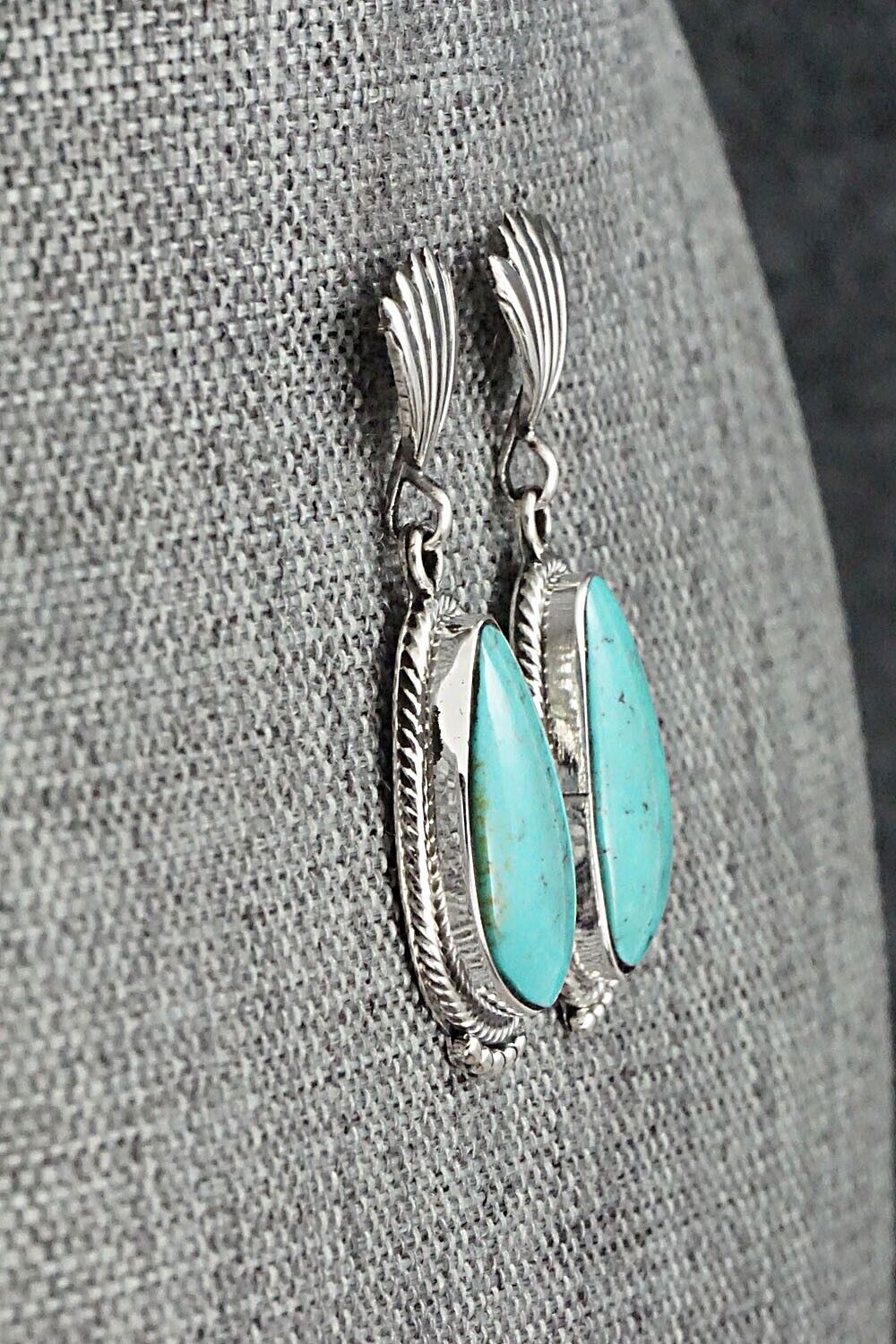 Turquoise and Sterling Silver Earrings - Sharon McCarthy