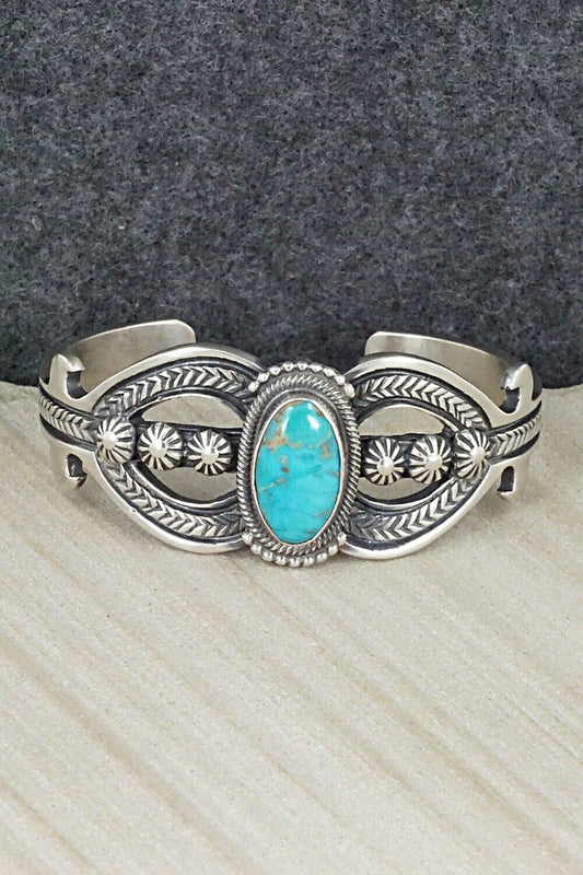 Turquoise & Sterling Silver Bracelet - Leon Martinez