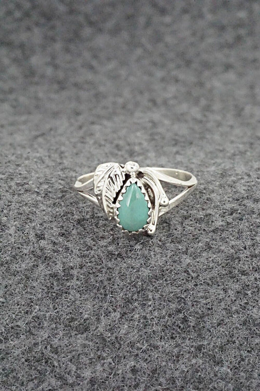 Turquoise & Sterling Silver Ring - Letricia Largo - Size 7.5