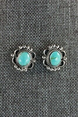 Navajo Turquoise & Sterling Silver Earrings - Jan Mariano