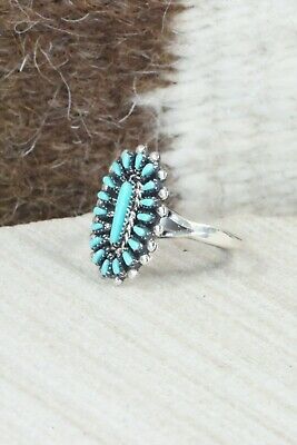 Turquoise & Sterling Silver Ring - Noretta Brown - Size 5.75