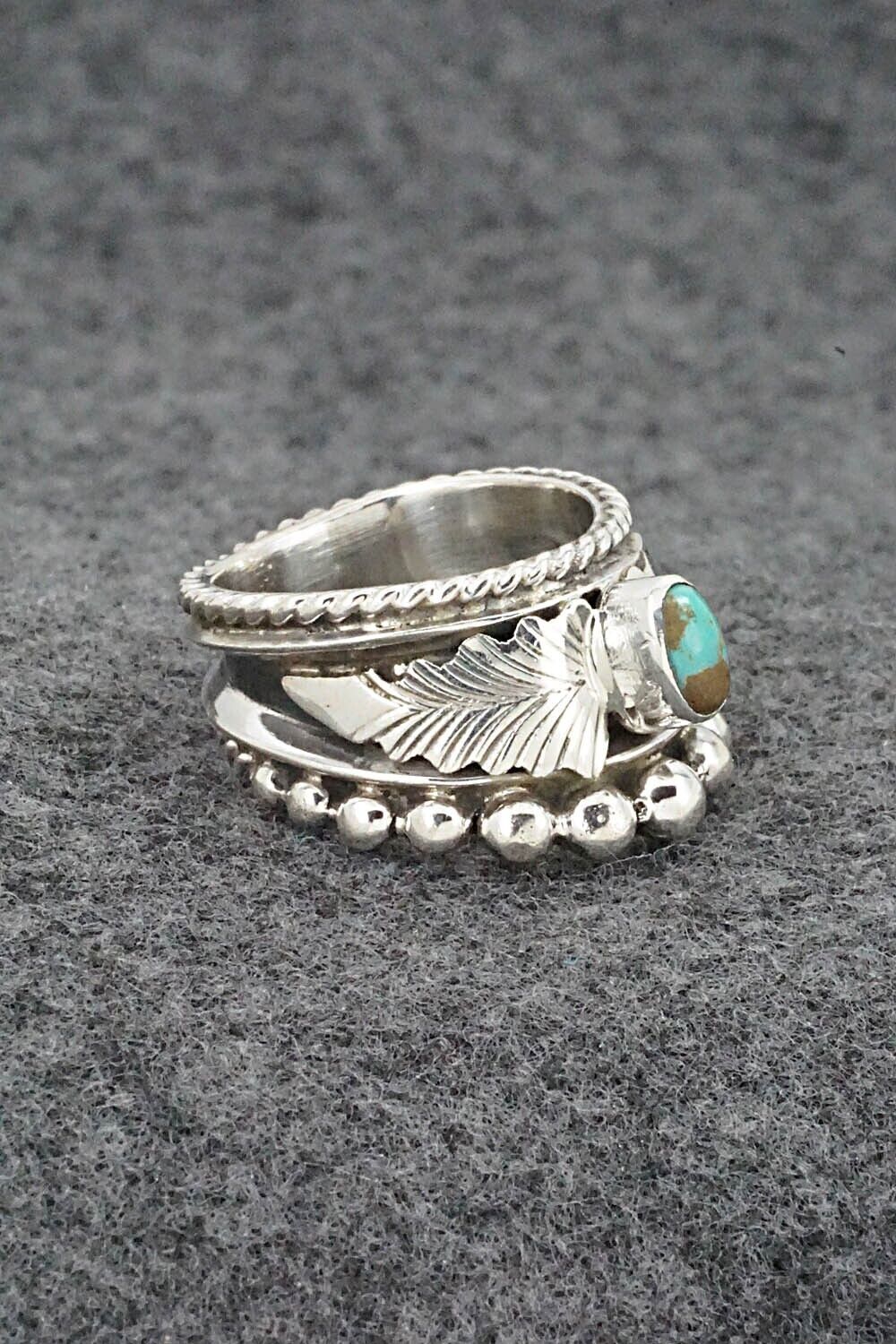 Turquoise & Sterling Silver Ring - Tom Lewis - Size 7