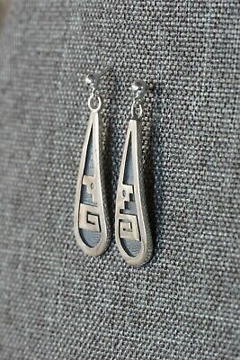 Hopi Sterling Silver Earrings - Trinida Lucas - High Lonesome Trading