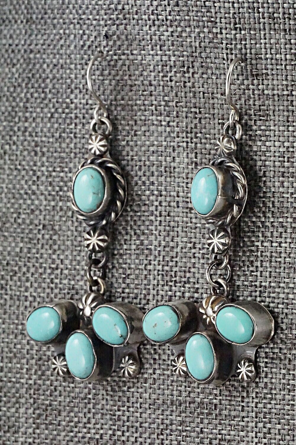 Turquoise & Sterling Silver Earrings - Wilson Dawes